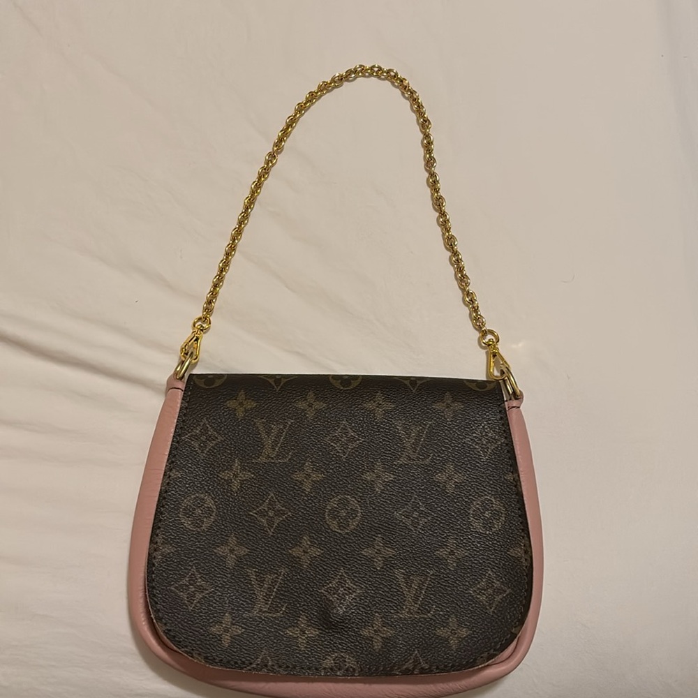 LV monogram and pink leather crossbody bag - Picture 11 of 12